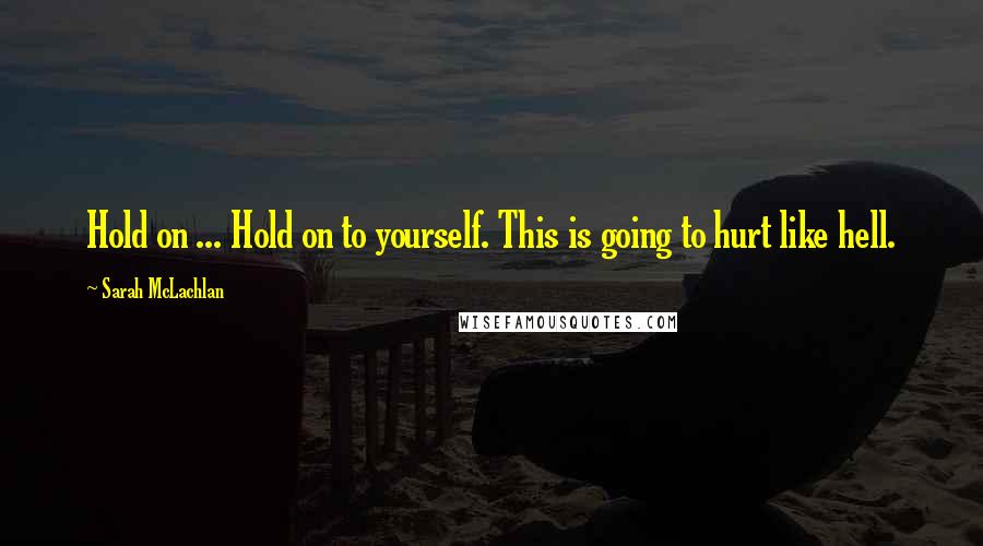 Sarah McLachlan Quotes: Hold on ... Hold on to yourself. This is going to hurt like hell.