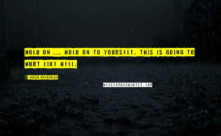 Sarah McLachlan Quotes: Hold on ... Hold on to yourself. This is going to hurt like hell.