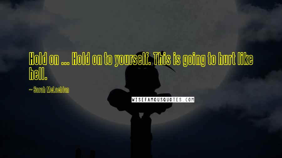 Sarah McLachlan Quotes: Hold on ... Hold on to yourself. This is going to hurt like hell.