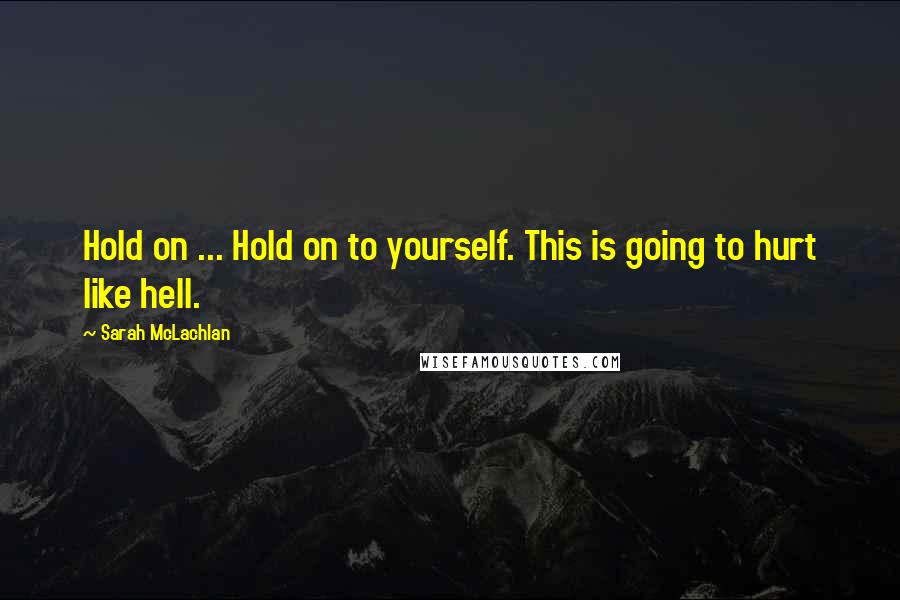 Sarah McLachlan Quotes: Hold on ... Hold on to yourself. This is going to hurt like hell.