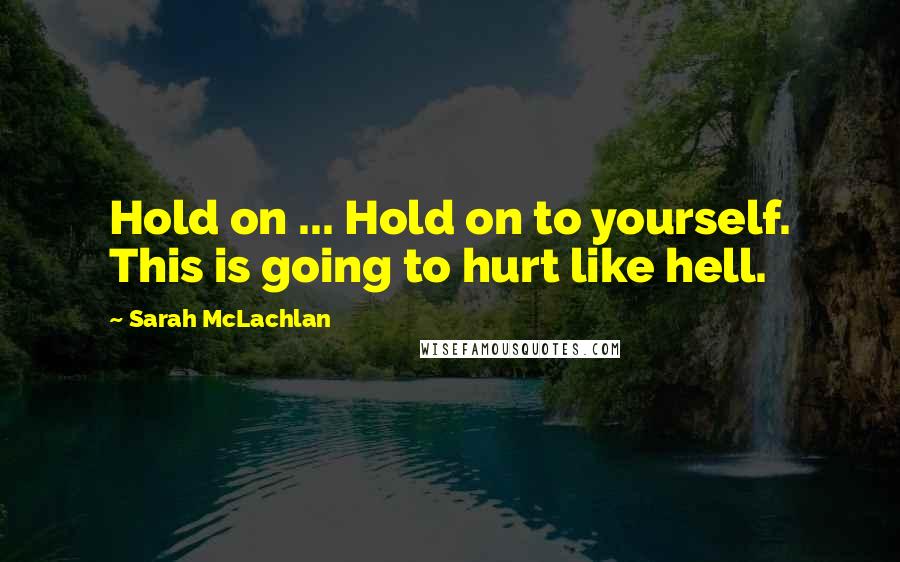 Sarah McLachlan Quotes: Hold on ... Hold on to yourself. This is going to hurt like hell.