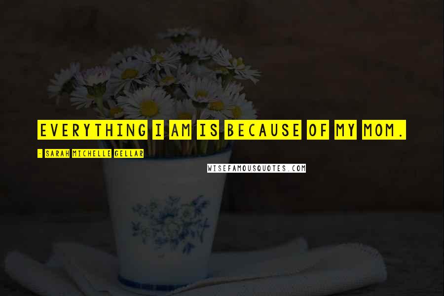 Sarah Michelle Gellar Quotes: Everything I am is because of my mom.