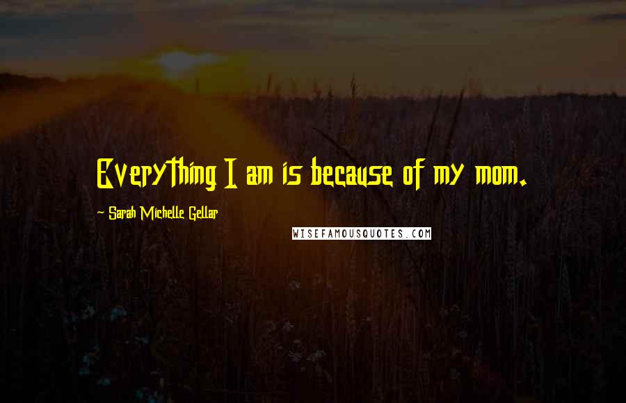 Sarah Michelle Gellar Quotes: Everything I am is because of my mom.