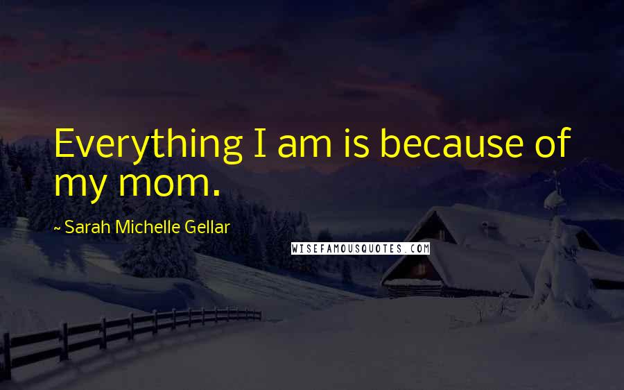 Sarah Michelle Gellar Quotes: Everything I am is because of my mom.