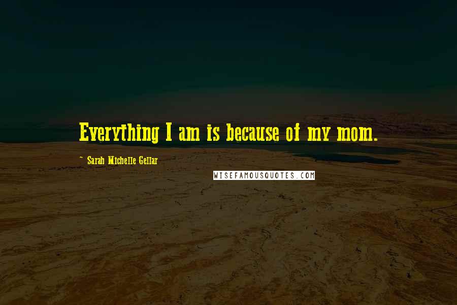 Sarah Michelle Gellar Quotes: Everything I am is because of my mom.