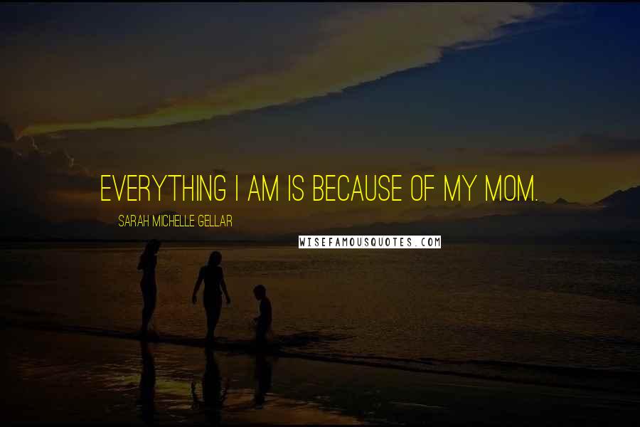 Sarah Michelle Gellar Quotes: Everything I am is because of my mom.