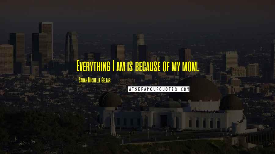 Sarah Michelle Gellar Quotes: Everything I am is because of my mom.