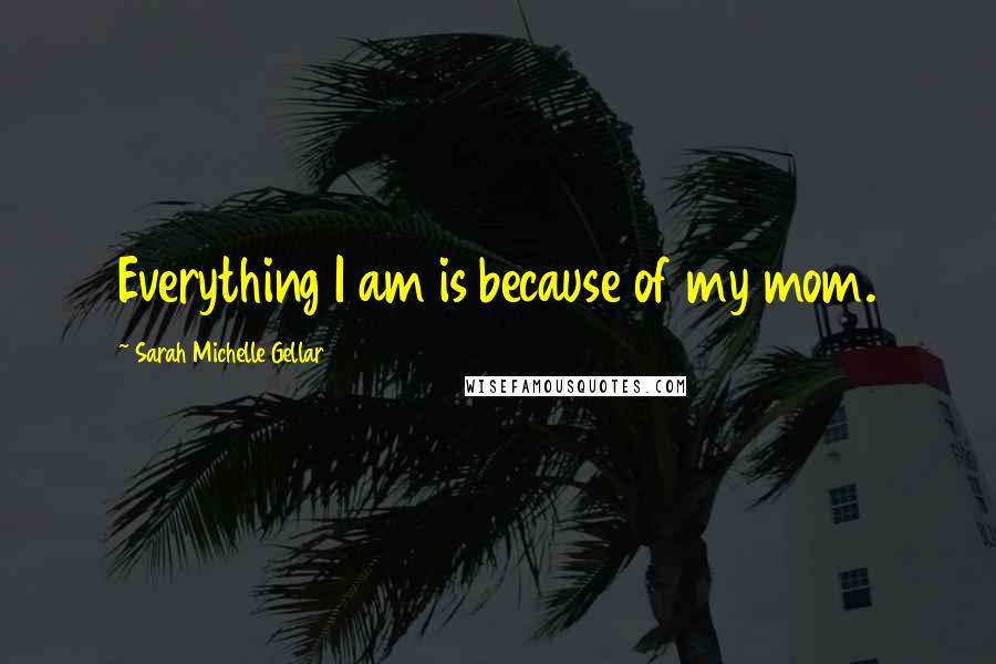 Sarah Michelle Gellar Quotes: Everything I am is because of my mom.