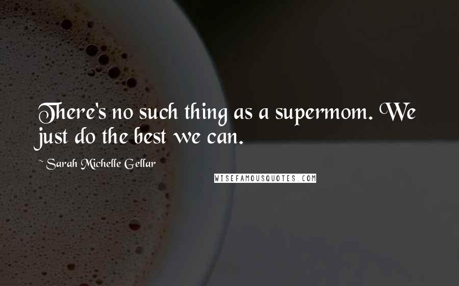 Sarah Michelle Gellar Quotes: There's no such thing as a supermom. We just do the best we can.