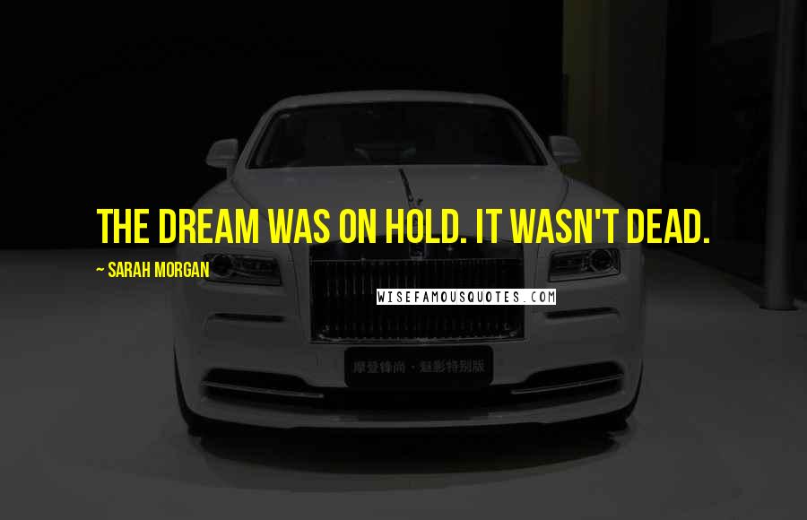 Sarah Morgan Quotes: The dream was on hold. It wasn't dead.