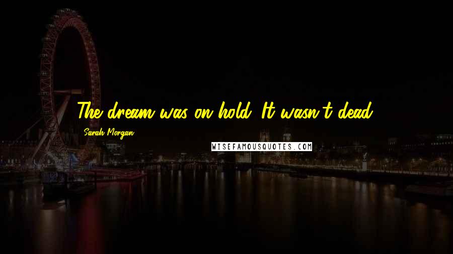 Sarah Morgan Quotes: The dream was on hold. It wasn't dead.