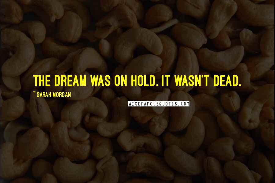 Sarah Morgan Quotes: The dream was on hold. It wasn't dead.