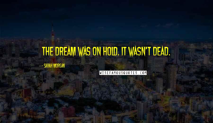 Sarah Morgan Quotes: The dream was on hold. It wasn't dead.