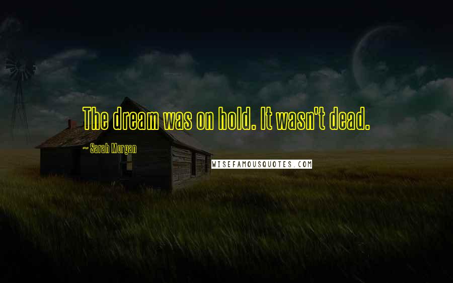 Sarah Morgan Quotes: The dream was on hold. It wasn't dead.