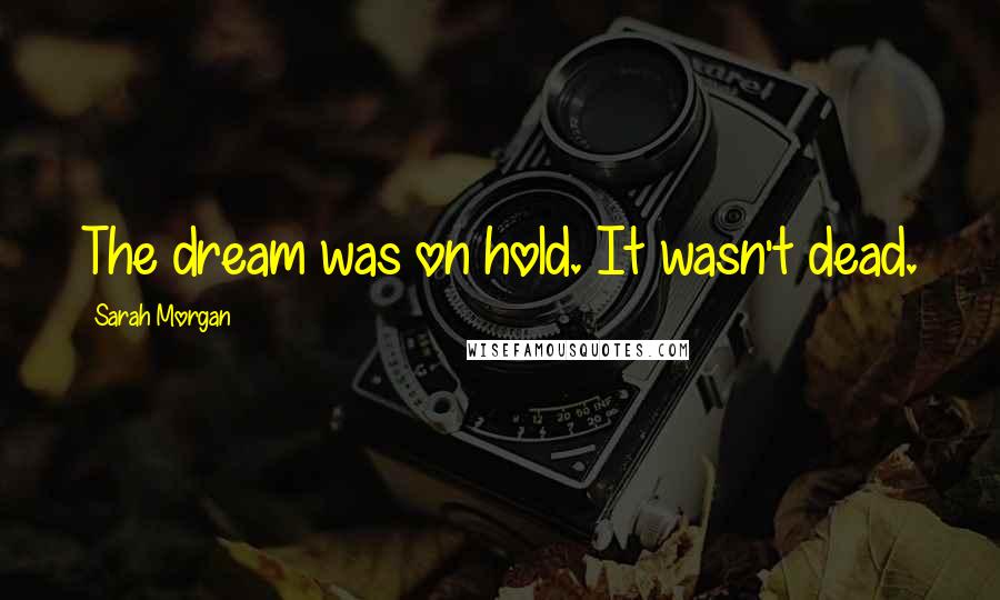 Sarah Morgan Quotes: The dream was on hold. It wasn't dead.