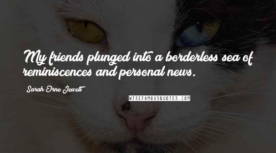 Sarah Orne Jewett Quotes: My friends plunged into a borderless sea of reminiscences and personal news.