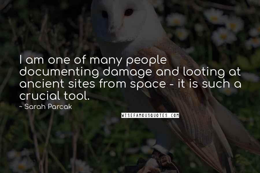 Sarah Parcak Quotes: I am one of many people documenting damage and looting at ancient sites from space - it is such a crucial tool.