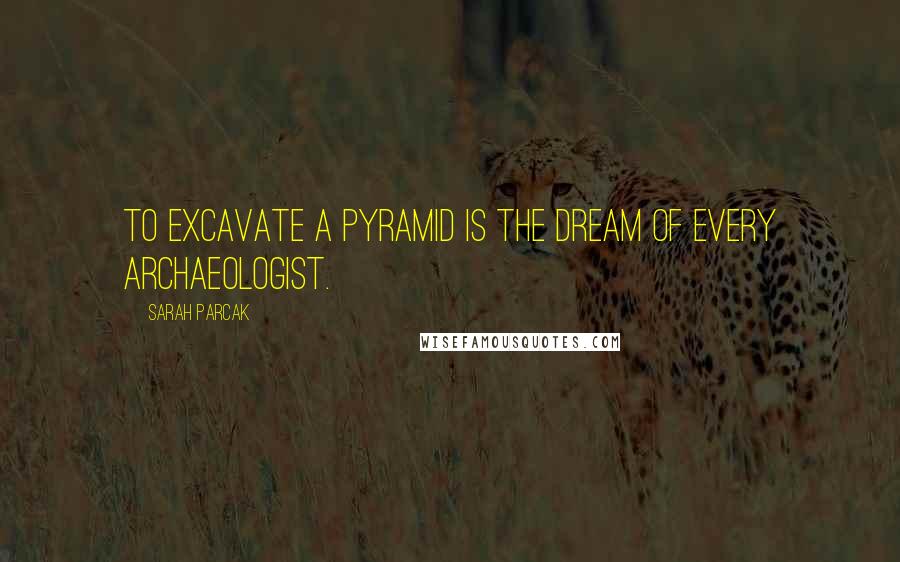 Sarah Parcak Quotes: To excavate a pyramid is the dream of every archaeologist.