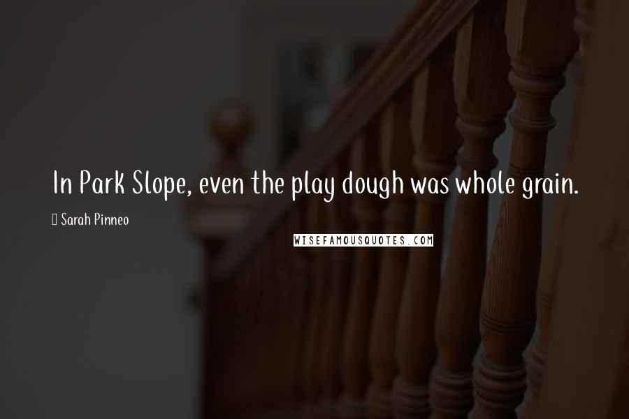 Sarah Pinneo Quotes: In Park Slope, even the play dough was whole grain.