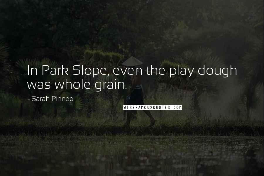 Sarah Pinneo Quotes: In Park Slope, even the play dough was whole grain.