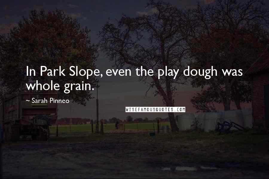 Sarah Pinneo Quotes: In Park Slope, even the play dough was whole grain.