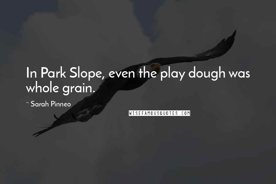 Sarah Pinneo Quotes: In Park Slope, even the play dough was whole grain.