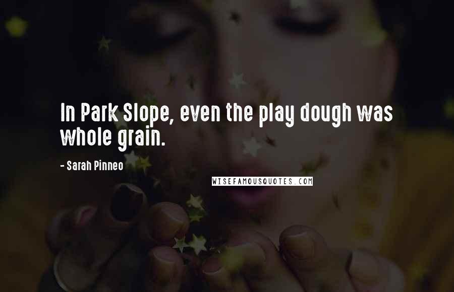 Sarah Pinneo Quotes: In Park Slope, even the play dough was whole grain.