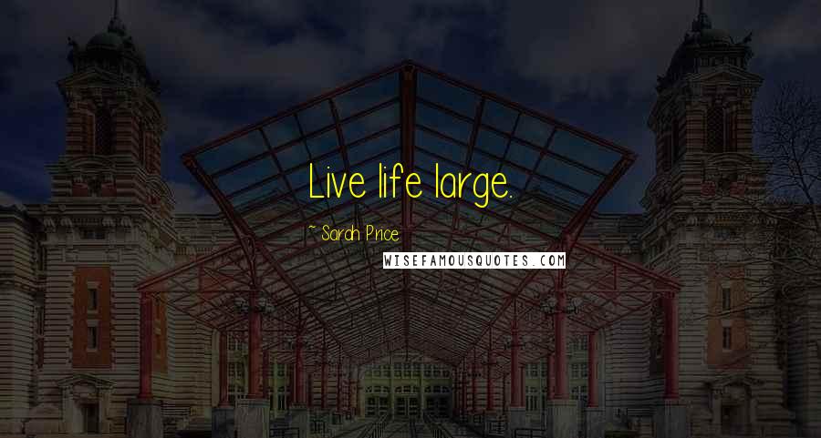 Sarah Price Quotes: Live life large.