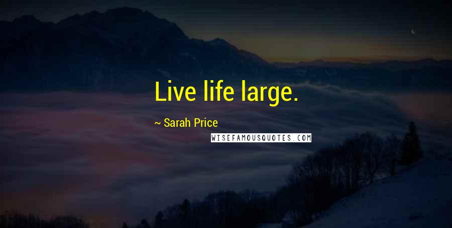 Sarah Price Quotes: Live life large.