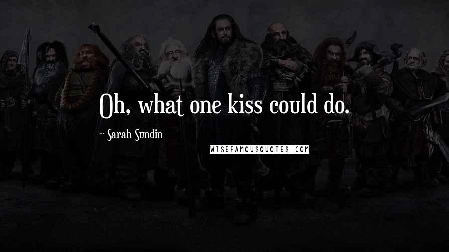 Sarah Sundin Quotes: Oh, what one kiss could do.