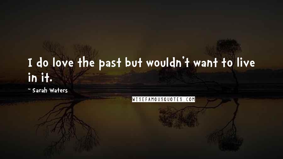 Sarah Waters Quotes: I do love the past but wouldn't want to live in it.