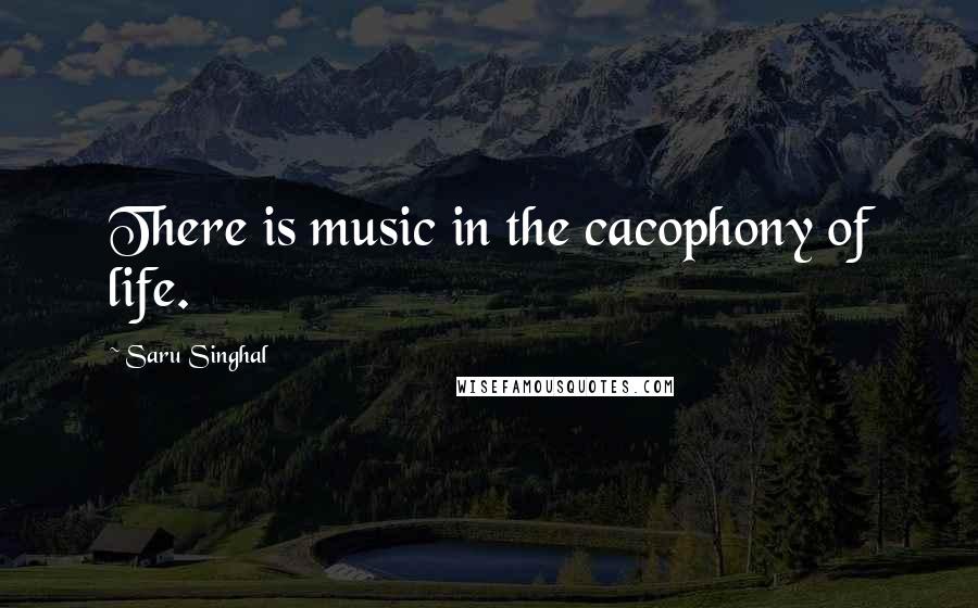 Saru Singhal Quotes: There is music in the cacophony of life.