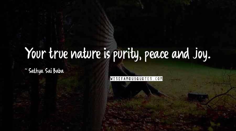 Sathya Sai Baba Quotes: Your true nature is purity, peace and joy.