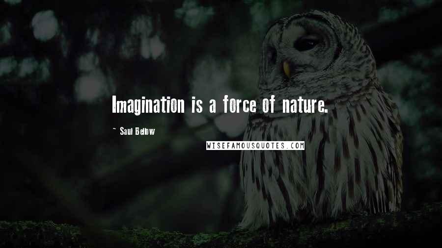 Saul Bellow Quotes: Imagination is a force of nature.