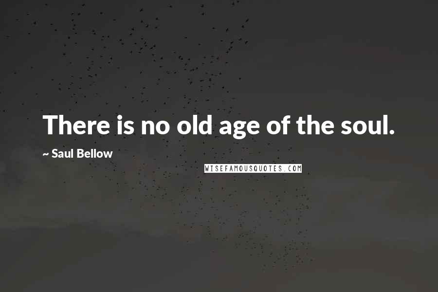 Saul Bellow Quotes: There is no old age of the soul.