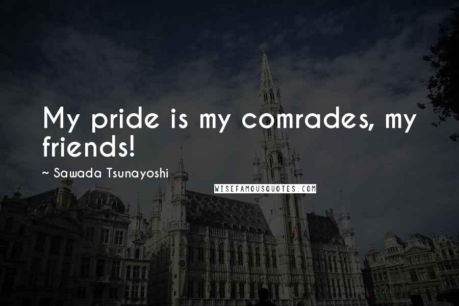 Sawada Tsunayoshi Quotes: My pride is my comrades, my friends!