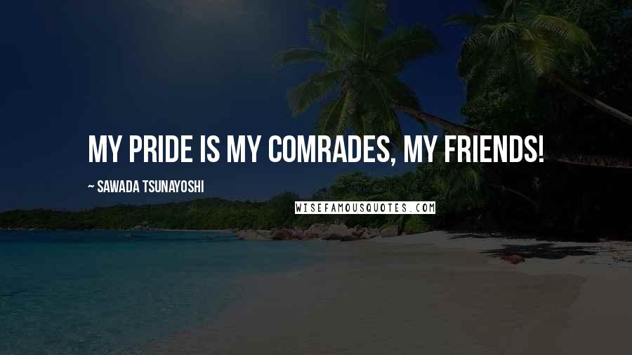 Sawada Tsunayoshi Quotes: My pride is my comrades, my friends!