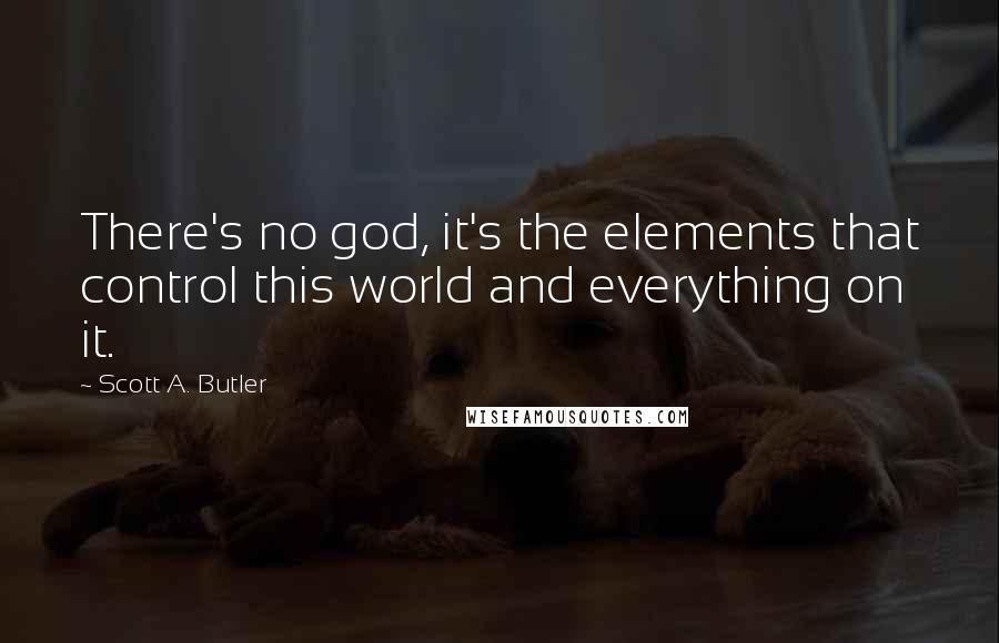 Scott A. Butler Quotes: There's no god, it's the elements that control this world and everything on it.