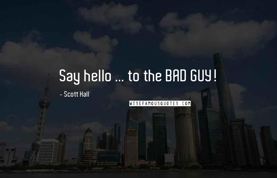 Scott Hall Quotes: Say hello ... to the BAD GUY!