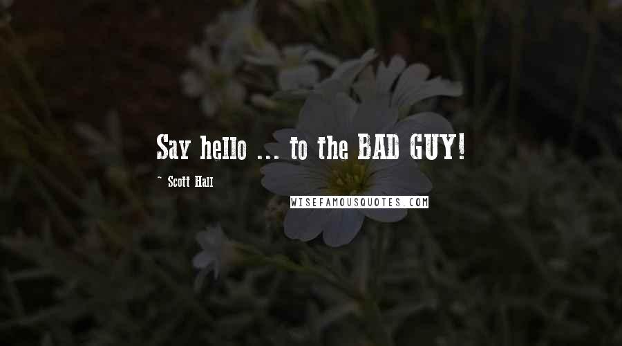 Scott Hall Quotes: Say hello ... to the BAD GUY!