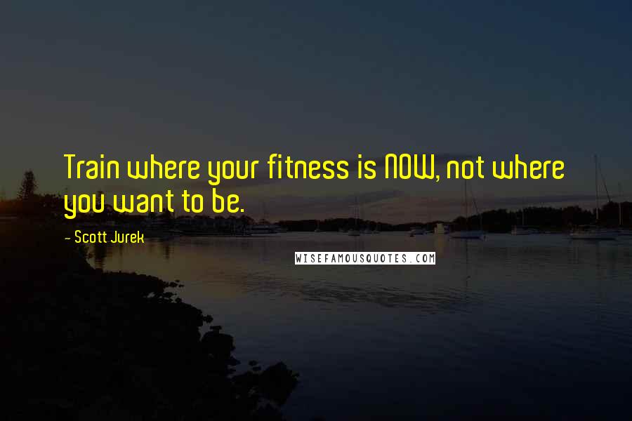 Scott Jurek Quotes: Train where your fitness is NOW, not where you want to be.