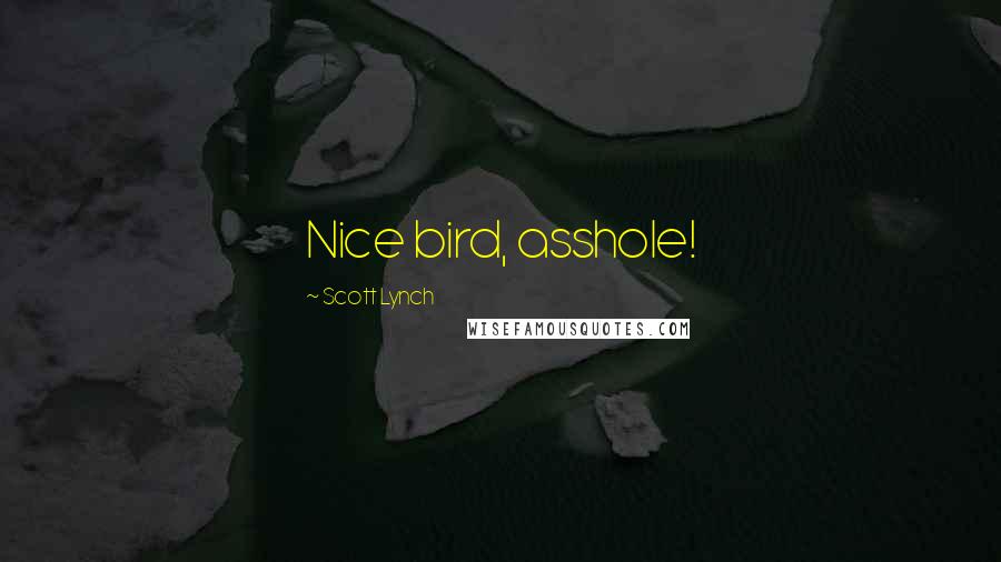 Scott Lynch Quotes: Nice bird, asshole!