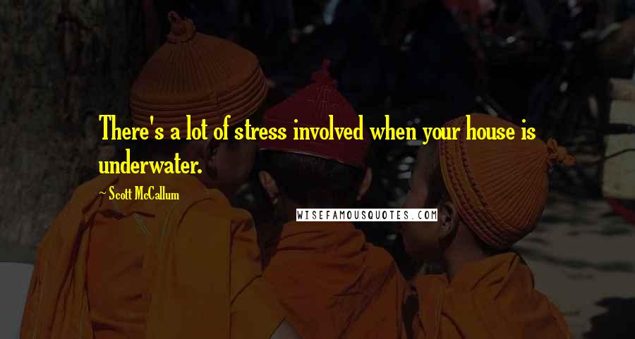 Scott McCallum Quotes: There's a lot of stress involved when your house is underwater.