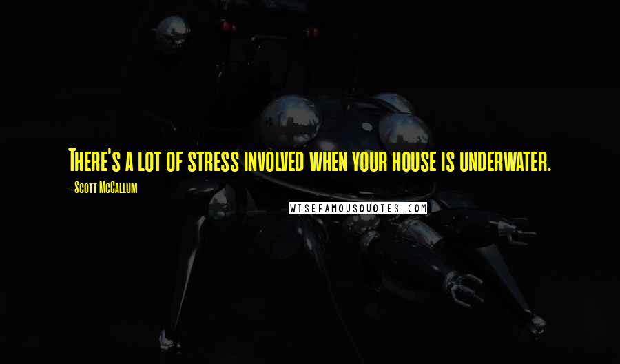 Scott McCallum Quotes: There's a lot of stress involved when your house is underwater.