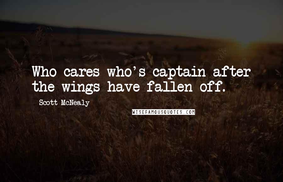 Scott McNealy Quotes: Who cares who's captain after the wings have fallen off.