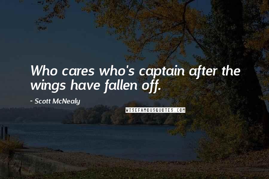 Scott McNealy Quotes: Who cares who's captain after the wings have fallen off.