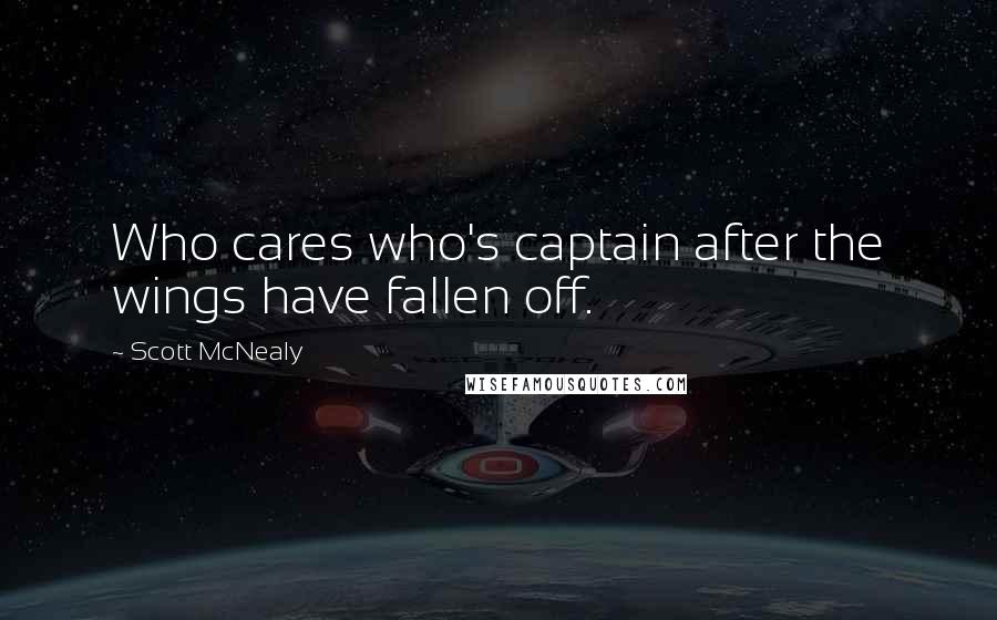 Scott McNealy Quotes: Who cares who's captain after the wings have fallen off.