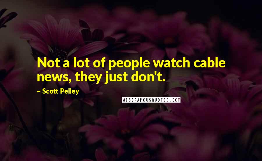 Scott Pelley Quotes: Not a lot of people watch cable news, they just don't.