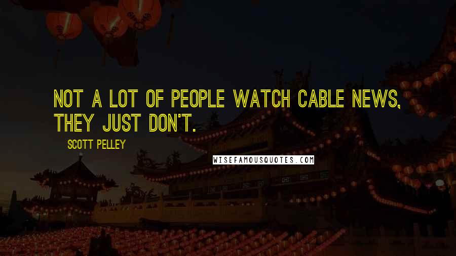 Scott Pelley Quotes: Not a lot of people watch cable news, they just don't.