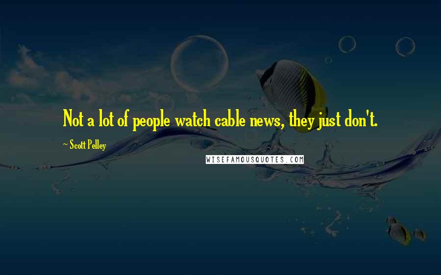 Scott Pelley Quotes: Not a lot of people watch cable news, they just don't.